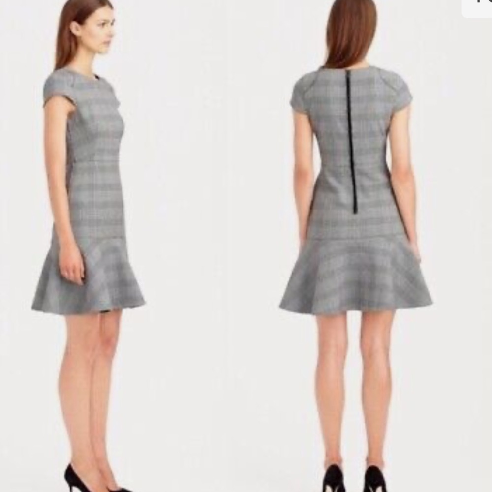J .crew plaid mini dress size 8 office career, workwear